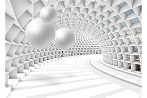 Runa Art - Papier peint intissé XXL 3D Abstrakt - Tableaux Muraux Tapisserie Photo Moderne Décoration Murale Weiss 528 x 280 cm 9223015c