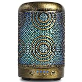 SALKING Diffuseur Huiles Essentielles 100ml Humidificateur d'air Ultrasonique Brume Fraîche Arôme Parfum Electrique avec 7-Couleurs Changeantes Arrêt Automatique pour Chambre/Salon/Spa/Yoga/Massage