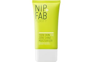 NIP+FAB Nip + Fab Teen Skin Fix Zero Shine Face Moisturizer with Niacinamide and Antioxidant Wasabi Extract, Shine Free Mattifying Facial Cream for Oil Control Prevent Breakouts Even Skin Tone, 40 ml