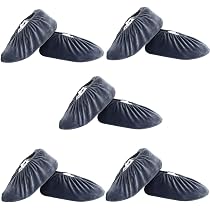 4 Paia Copriscarpe Riutilizzabili, Copriscarpe Antipolvere, Copertura Scarpe di Antiscivolo, Copriscarpe per Casa, Stanza, Ufficio, Laboratorio, One