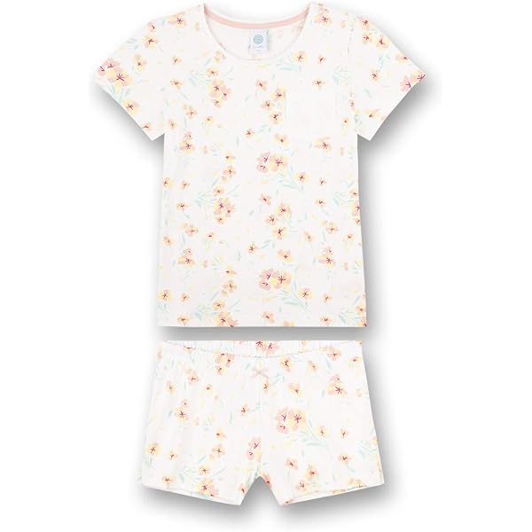 Sanetta Mädchen T-Shirt Pyjamaoberteil – Stripe Gelb, Aus 100% Bio-Baumwolle, Lässiger Schnitt | Nachthemden