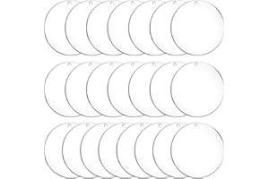 ‎DUUFIN Duufin 22 Stück Acryl Transparente Kreis Scheiben 5cm Acryl Transparente Scheiben Acryl Schlüsselanhänger Rohlinge für DIY Schlüsselanhänger und Bastelprojekt, 2 Zoll