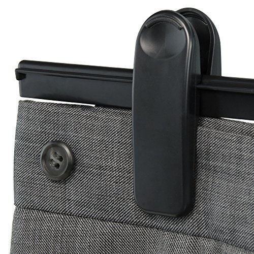 Hangerworld 15 extra breite stabile Taillenbund/Hosenbund-Kleiderbügel – Kunststoff – Schwarz – für Hosen, Röcke und sonstige Kleidung – Verstellbare Breite bis zu ca. 40 cm - 3