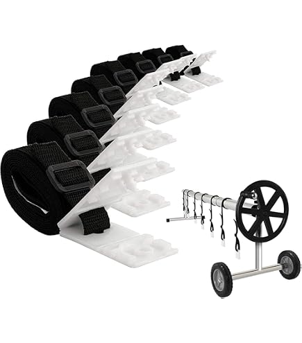 Jardiboutique - Lot De 8 Attaches Pour Enrouleur Bâche Solaris Kokido - Sangle 2cm X 62cm - Ref JB-701-0082