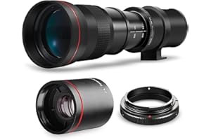 BM PREMIUM High-Power 420-1600mm f/8.3 HD Manual Telephoto Zoom Lens for Sony Alpha A33, A35, A37, A55, A58, A57, A65, A77, A99, A100, A290, A330, A380, A390, A550, A560, A580, A700, A900 Digital SLR Cameras