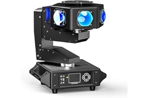 COOLIGHINE 6X40W Cabeza Móvil LED RGBW Beam Iluminación de Escenario rotación infinita Luces de Fiesta dmx512 control de sonido para DJ Disco bar Cumpleaños Discoteca