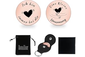 DOMEILLEUR Eine Kleine Umarmung, Bin Immer Bei Dir, Herz Glücksbringer, Gute Besserung Geschenke Glücksbringer Prüfung Neujahrsgeschenke Glücksbringer Mann Familie Lieblingsmensch Frauen Jungen Patient Freundin