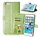 Produktbild Nancen Compatible with Handyhülle iPhone 6 Plus / 6S Plus (5,5 Zoll) Lederhülle Style Acht Farbe Weich PU Flip Case Ledertasche/Schutz Etui, Karten Slot Foto Wallet Hülle