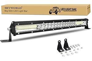 SKYWORLD Barra LED Fuoristrada 50cm 180W Ultra Sottile Fari Led Trattore 7D Barra Luce Led Combinata Faretto Fendinebbia Luce Faro da Lavoro Lampada per Auto Camion 4x4 SUV ATV UTV