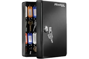 Master Lock KB-25ML Key Cabinet (Wall Mounted with 25 Key Hooks), Small, Black