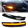 GEARCELL Pair LED Dynamic Turn Signal Light Wing Mirror Turn Signal Light Fit for Ford Focus 2 3 Mk2 Mk3 Mondeo Mk4 Mirror Indicator Light, Yellow Light