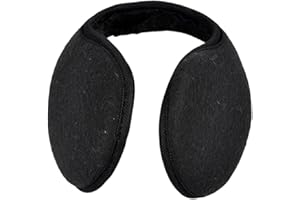 PULABO Cache-oreilles unisexe en peluche épaisse et chaude - Pour homme et femme - Noir - Qualité supérieure