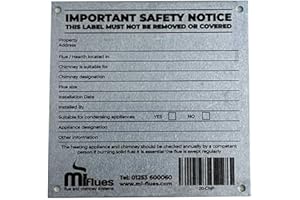 CHIMSOC Chimney Hearth Notice Plate - Aluminium