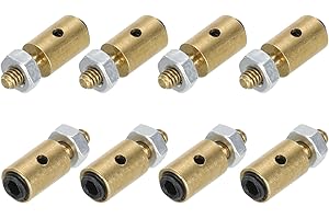 sourcing map Linkage Stoppers Connecting Servo Arm,Adjustable Push Rod with Nut and Screw for RC Airplane,D4x1.2mm 8Pcs