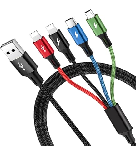 Cavo Di Ricarica Multi USB 3 In 1 Per IPhone E Android - 1.2M - Foto 3