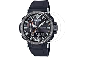 Zshion Displayschutzfolie für Casio PRW-6600, Härtegrad 9H, gehärtetes Glas, Displayschutzfolie für Casio PRW 6600, Anti-Fingerabdruck, blasenfrei, kristallklar, 2 Stück