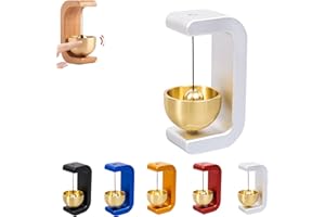 GENERISCH Magnetisches Türglocke Ohne Bohren, C-FöRmiges Windspiel, Ladenbesitzer Glocke Zum öFfnen von Türen, Magnetische Türklingel Holz Türklingel, Glocke Zum AufhäNgen füR Garten Veranda Zuhause (Weiß)