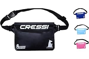 Cressi Unisex-Adult Kangaroo Dry Pouch Wodoodporny Uchwyt Na Telefon Komórkowy I Przedmioty,Czarny,Jeden Rozmiar,Xub980030