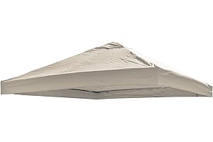 INDA-Exclusiv Universal Ersatz Dach für Pavillon 3x3 M Farbe Ersatzdach Gartenpavillon Wasserdicht PVC beschichtet 220gr. Polyester mit Luftluke, Farben:Beige