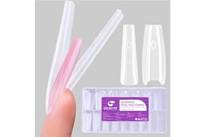 Formine Doppie Professionali Gelike EC per Gel Costruttore - Design a Sandwich per Unghie Ballerina, 240 Pezzi in 15 Misure - Estensioni Gel Perfette - Facili per Fai da Te e Salon