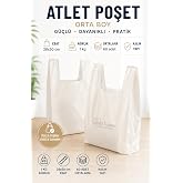 Kalın Kırık Beyaz Poşet Orta Boy 1 Kg Hışır Atlet Poşet Market Manav Poşeti &Ccedil;&ouml;p Poşeti