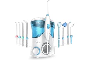 Apiker Jet Dentaire Hydropulseur 10 Pression – Hydropulseur Dentaire Puissant 8 Düsen – Water Flosser 600ml IPX7 – Detartreur Dentaire und Irrigateur Dentaire Électrique für Familien, Blanc