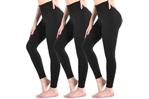 Sanpetix 3 Pack Black Leggings for Women, High Waisted Buttery Soft Leggings for Workout Running Yoga