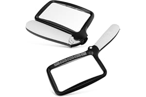 DITTYBUY Loupe pliée avec lumière, Grande loupe à Main 3X, loupe éclairée par LED pour la Lecture, Le soudage, l'inspection, la Bijouterie,... Exploration (Poignée Pliante)