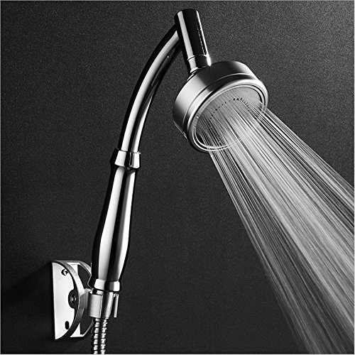 ke1aip Aluminium Duschkopf High Pressure Wasserspar Handbrause Düse Handbrause mit 1,5 m langen Schlauch und Halterung - 2