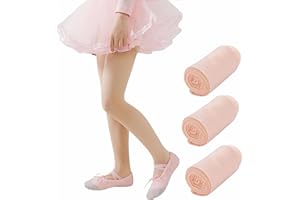 MOSIERRY Ballet Tights Girls 80 Denier Footed Pink Todder Kids Ballet Dance School Tights 2-10 Years