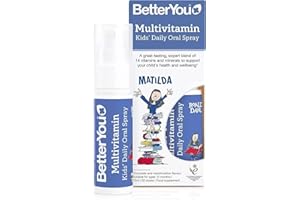 BetterYou Multivitamin Kids Oral Spray, Kids Vitamin Supplement, Sugar Free Chocolate and Marshmallow Flavour, 1-Month Supply, Tablets and Gummies Free Vitamin