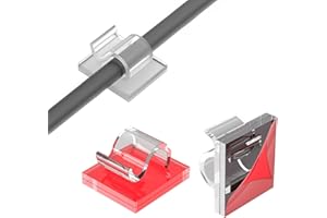 SDHIIOLP 40Pcs Clips Câbles Adhésif Attache Cable Accroche Fixation Auto Collant Clips Pour TV Cable Chargeur Maison Bureau Rangement de fils Lumineux en Extérieur pour Guirlande Lumineuse de Noël Transparent