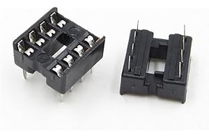 tecnostore® 10 x socle connecteur DIP 8 broches 2,54 mm Circuit intégré IC Socket Adaptateur