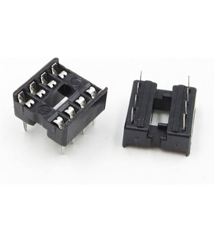 20 Pezzi Socket DIP IC 8 Pin Per PCB - Adattatori A Saldare Passo 2.54mm
