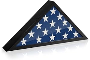 Americanflat Fahne Case Rahmen, Holz, schwarz, Small