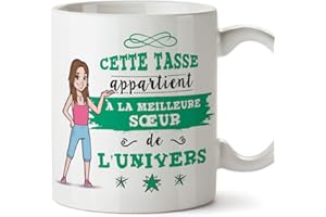 Mugffins Soeur Mug/Tasse - La Meilleure Sœur de l'univers - Tasse Originale/Cadeau Anniversaire. Céramique 350 ML