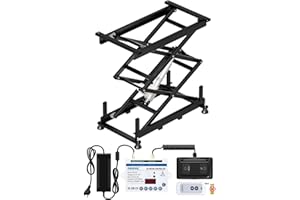 DIHOOL Table élévatrice à ciseaux élévatrice à ciseaux électrique kfz Lift DIY lift table (capacité de charge 60kg, hauteur de levage 1005mm) pédale de commande