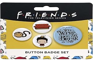 FRIENDS TV Show - Lot de badges Ross orange - Badges