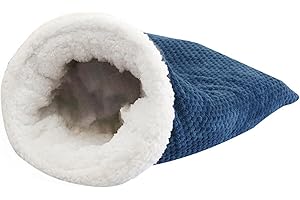 WEDHAPY Cat Sleeping Bag Soft Cat Shelter Dog Snuggle Sack Soft Plush Large Cat Sack Self Warm Cat Bed for Winter Cosy Cat Bed Cave 360° Wrap Comfortable Pet Snuggle Sack for Cats up to 6kg