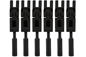 TBEST Tremolo Saddles,6Pcs Roller Bridge Tremolo Saddles, Guitar Bridge Tremolo Selle con Chiave Sostituzione per Chitarra Elettrica Floyd Rose(Nero)