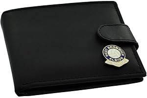 GIFTSEARCH UK West Bromwich Albion FC 'The Throstles' Football Club Genuine Black Leather Wallet