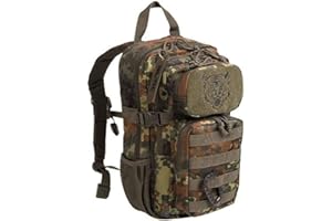 Mil-Tec US Assault Pack Kinderrucksack (14l) • Taktischer Rucksack für Schule, Outdoor, Militär, Wandern • 2 große Fächer + 2 Fronttaschen • Verstellbarer Schultergurt + Brustgurt