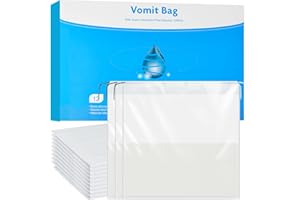 AOGOE Sacchetti Vomito da Viaggio, 12 Pezzi Sacchetti Emesis, 1000 ml Vomit Bag Convertire Il Vomito in Gel, Sacchetti Usa e Getta per Vomito Bambini, Donne Incinte, Cinetosi