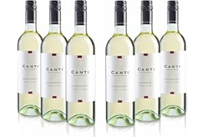 Canti - Chardonnay Vin Blanc Italien Sec, Saveur Fraîche avec un Goût Fruité et des Notes d'Agrumes et de Pommes, 6x750 ml