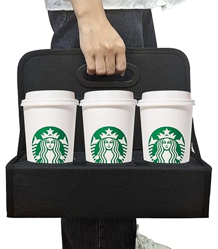 SCJJZ Faltbarer Becherhalter,getränketräger,getränkehalter,becherhalter,stadion Becherhalter, Stabil,Wiederverwendbar Im Taschenformat Für Kaffee, Softdrinks, Bierbecher, Festival,Sport Fans