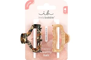 ‎INVISIBOBBLE invisibobble - CLIPSTAR Golden Roar Haarclip-Set - 2 Medium Hair Claws - Elegante, mittel-große Haarspangen mit Leo-Muster für sicheren Halt - Trendiger Look, sicherer Halt, gesundes Haar