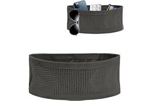 Yuqilin Atmungsaktive Verdeckte Gürteltasche, Large Capacity Laufgürtel, Unisex Hüfttasche, Multifunktionale Running Belt, Laufen Hüfttasche, für Laufen, Radfahren, Jogging (Schwarz/S)