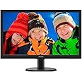 Philips Monitor 243V5LHSB Gaming Monitor per PC Desktop 23.6" LED Full HD, 1920 x 1080, 250 cd/m², 1 ms, HDMI, DVI, VGA, Atta