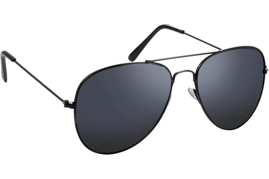 Komonee Pilot Style Designer Sunglasses - Classic Retro Shades for Unisex Men & Women UV400 Protection Glasses, Great for Cycling Golf Fishing Sports & Holidays