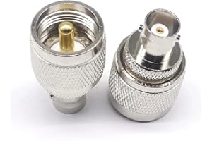 CABLEPELADO Adattatore BNC Femmina a PL259 Maschio UHF, Convertitore BNC-PL259, 1 Unità